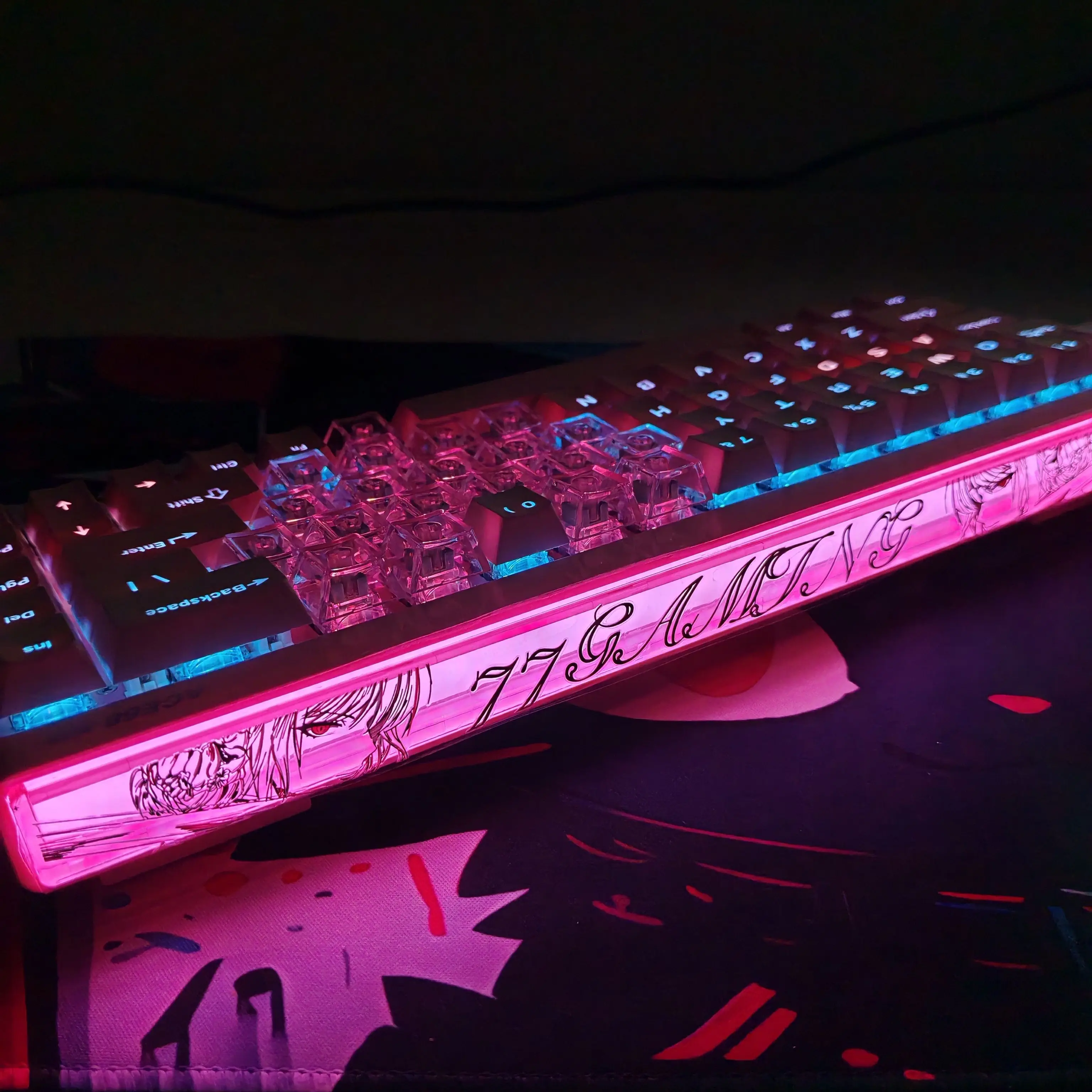 777 Gaming Keyboard Lightbox Sticker Lamp Shade Decorative Customized Sticker Cartoon Characters Cool Lights for Mchose Ace68air