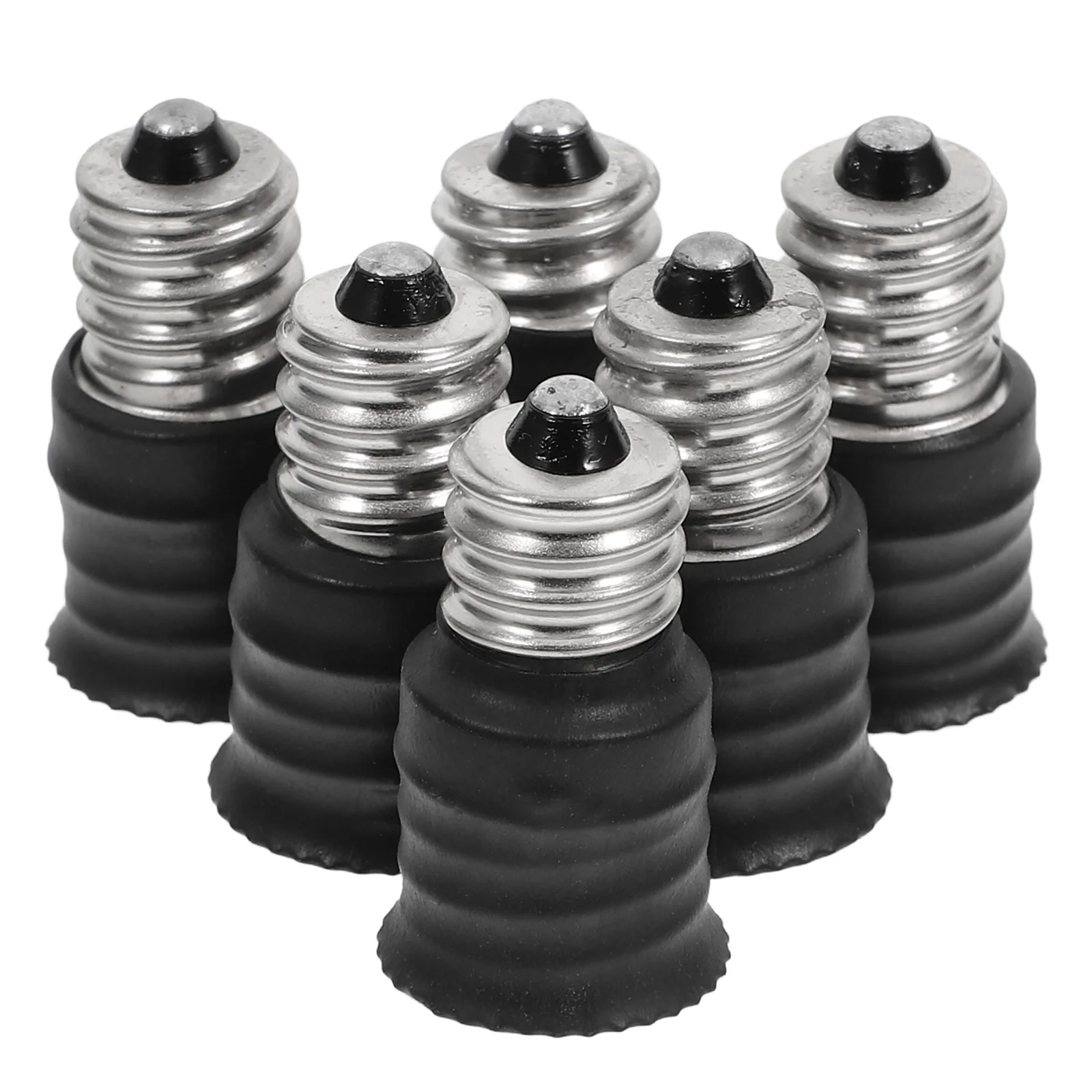 

6 Pcs Lamp Adapter Light Bulb Converters Socket Replacement Outlet Copper Holder Base E12 E14 Conversion Sturdy Material
