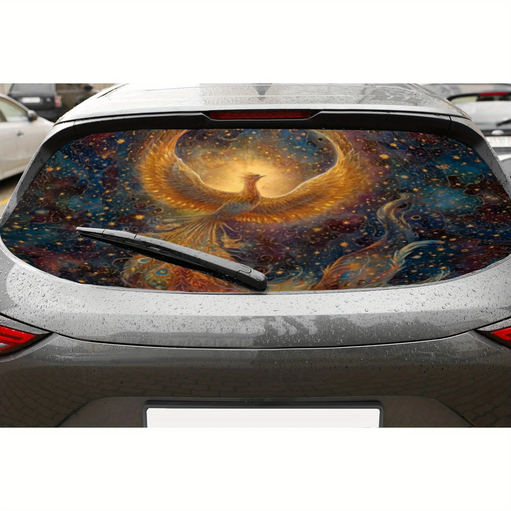 

Golden phoenix PVC material self-adhesive waterproof car rear window sticker, easy to paste without falling off, waterproof and