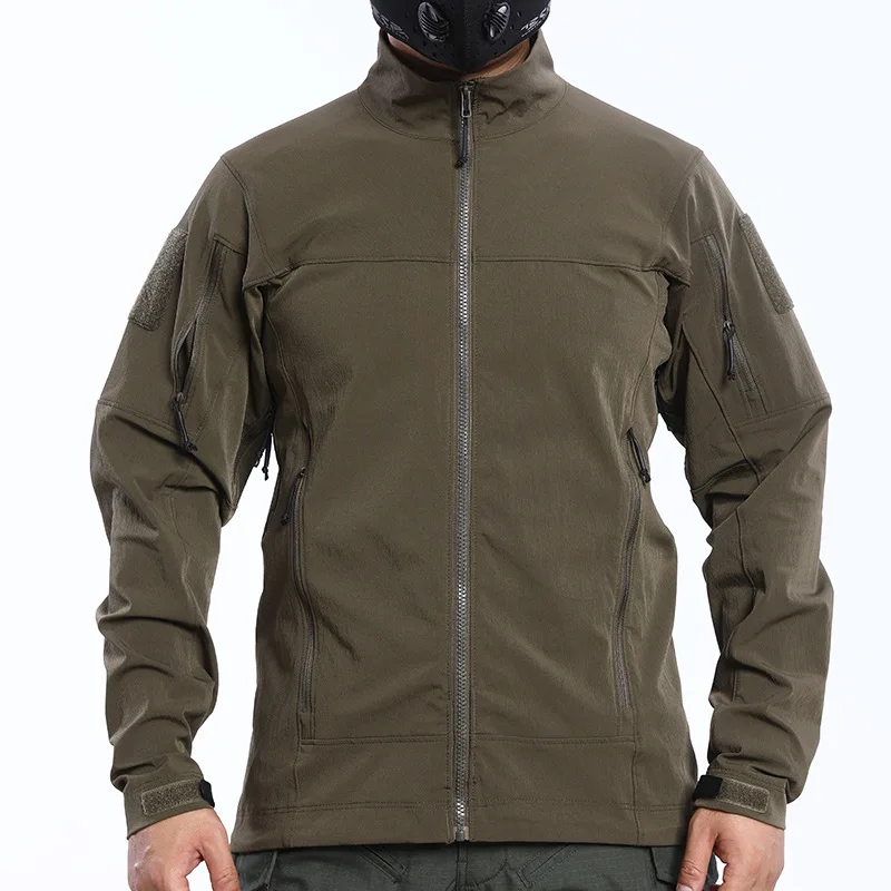 2.0 Lekka wodoodporna taktyczna kurtka turystyczna Outdoor Wiele kieszeni Płaszcz roboczy Wiosna Jesień Stretch Camo Odzież wspinaczkowa — zdjęcie 5