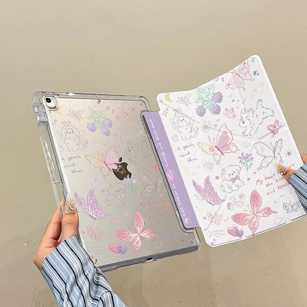 Dla iPad Air 5 4 3 A16 11th M3 iPad Pro 11 12.9 13 10 Gen 10.5 10.2 9th 8th 6th 5th 9.7" Mini 7 6 Smart Case z uchwytem na pióro