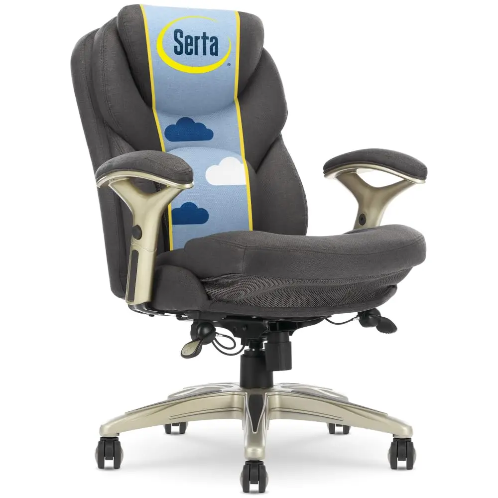 Claremont Executive Office Chair with Back-In-Motion Technology, Ergonomic Mid-Back with Pivot Lumbar Support and Seat