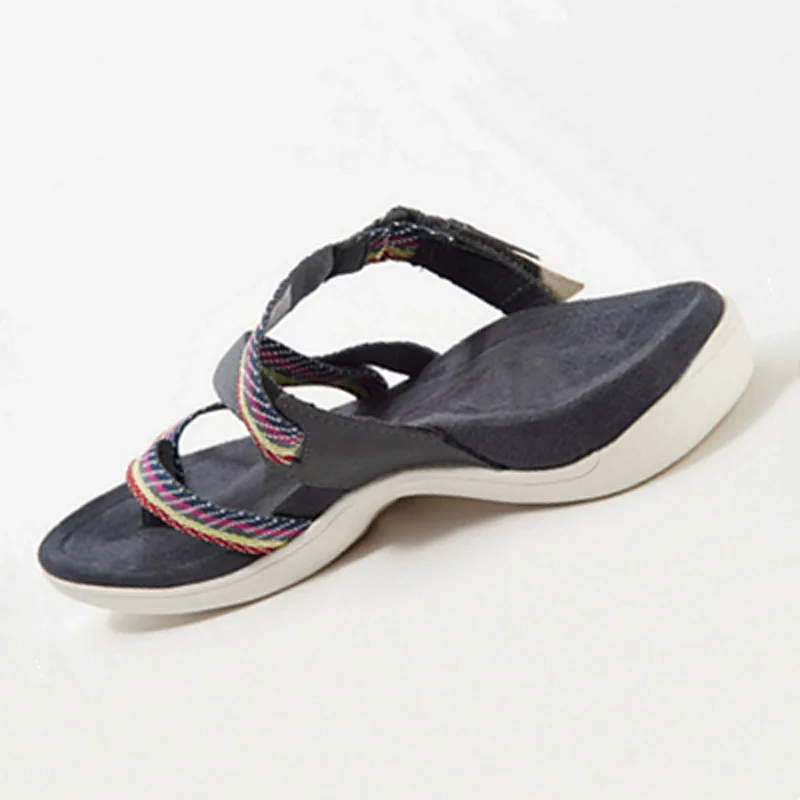 Sandal Wanita Musim Panas Sandal Kasual Sepatu Pantai Wanita Slip On Sandal Jepit Flat Etnis Sepatu Slide 2022