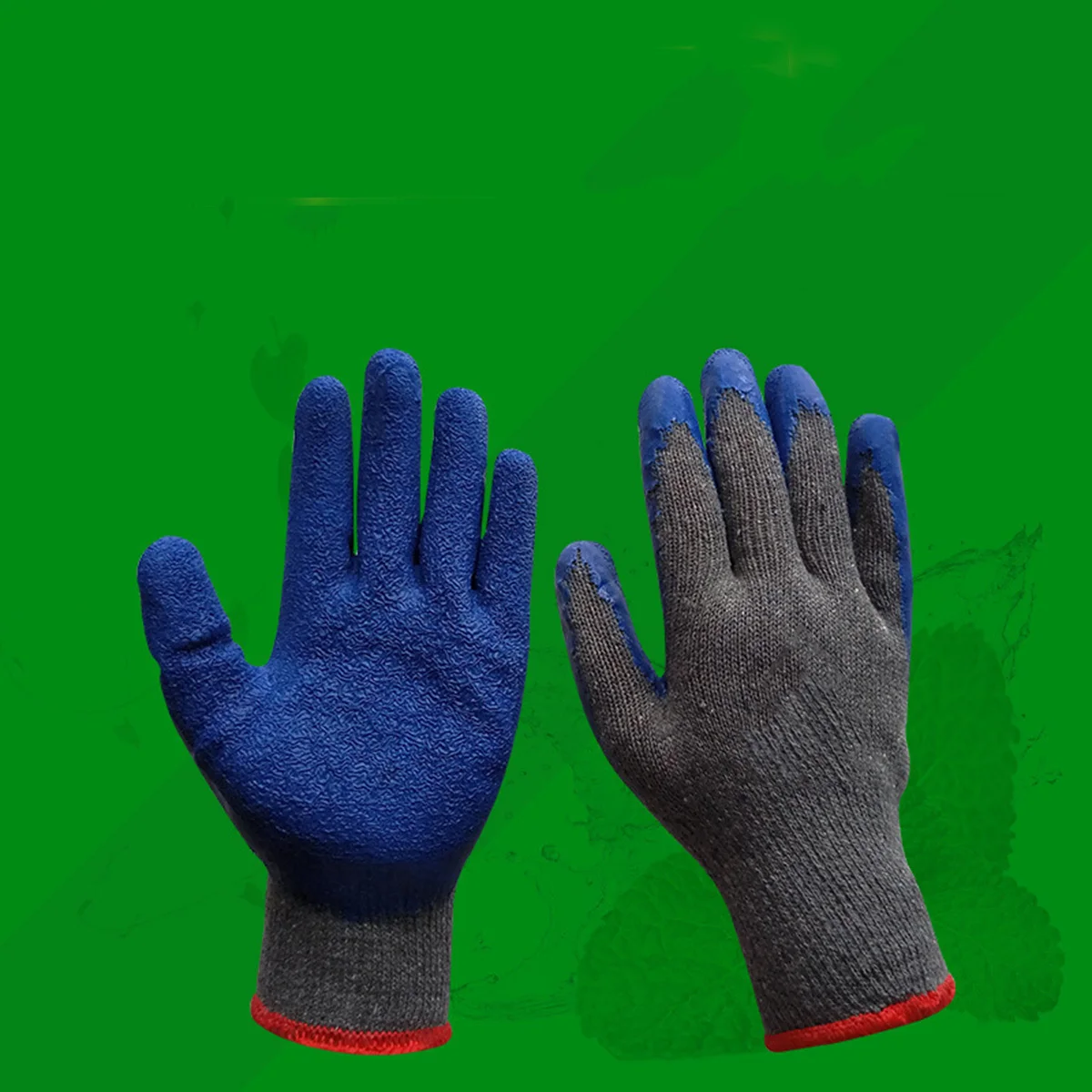 1 زوج المضادة للانزلاق قطع مقاومة قفازات العمل القطنية الواقية لتنظيف البستنة البناء فحص المجوهرات الصناعية