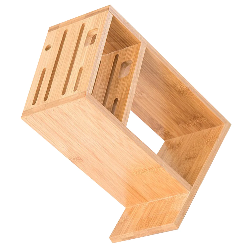 

Bamboo Knife Holder Scissor Rack St Multifunctional Kitchen ganizer Bamboo Utensil Storage Non Slip Foot Pads Easy Access
