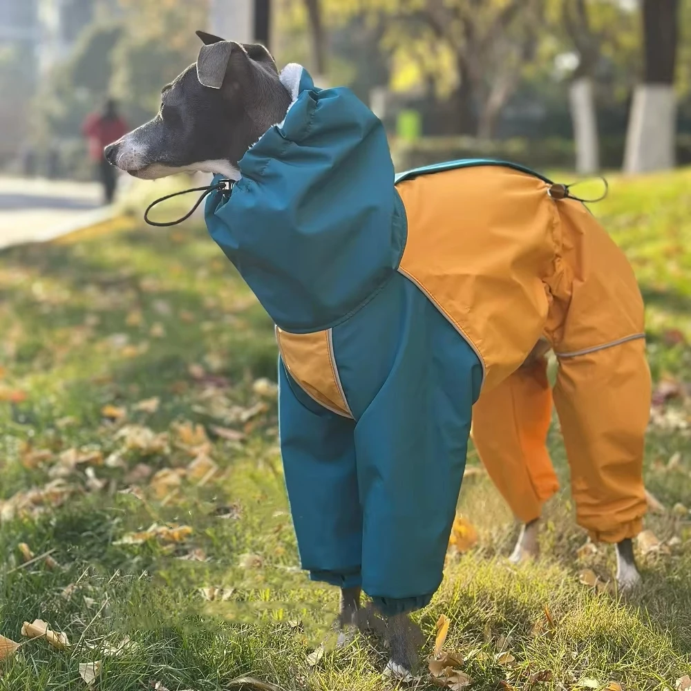 Fashion Italy Greyhound Dog Clothes Warm 4-legged High-Neck Dog Sweatshirt Winter Jacket Coat Soft Loungewear for Bellington