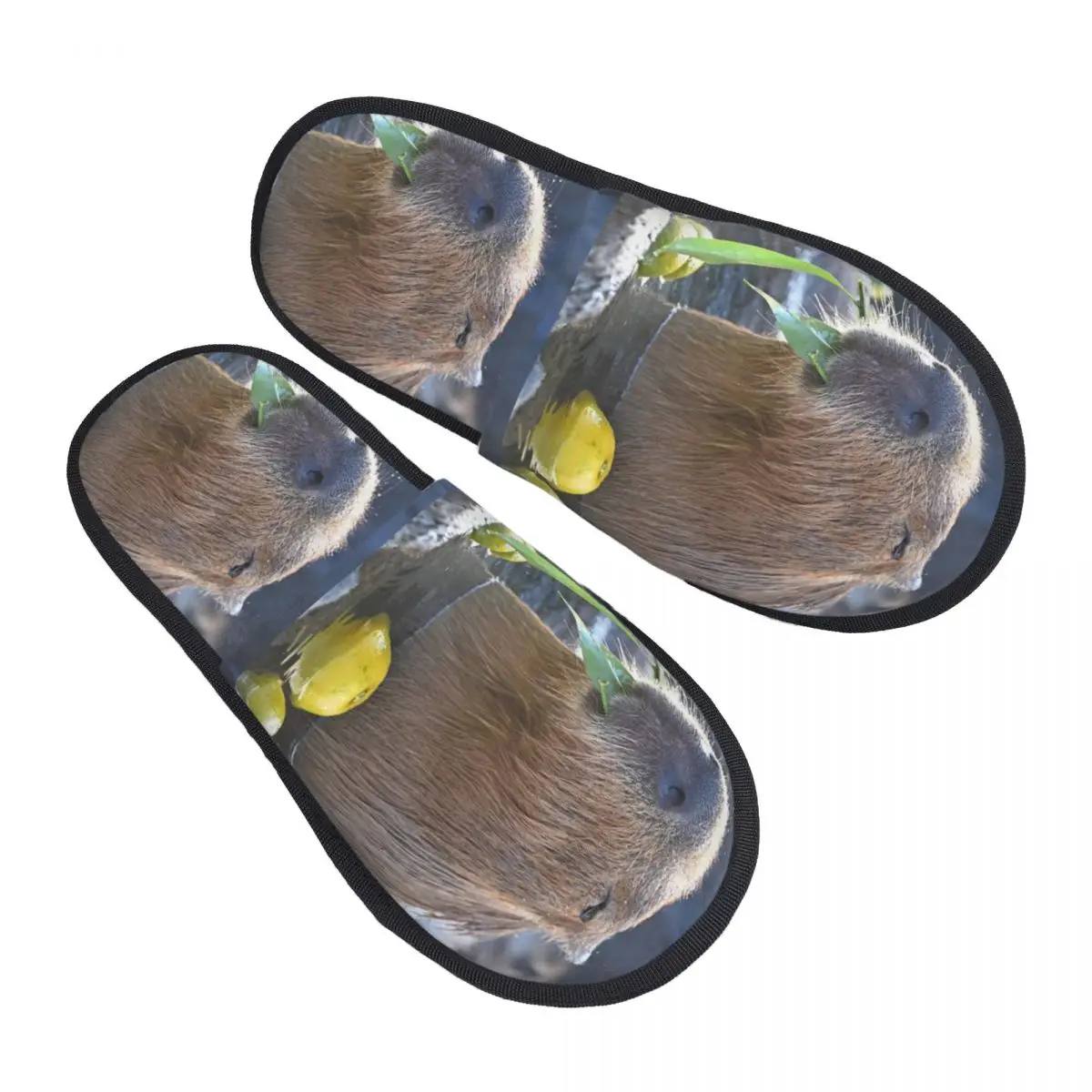 

Winter Furry Slippers Capybara Merch Household Fur Slippers Slides Indoor Cute Animal Soft Anti Slip Slides