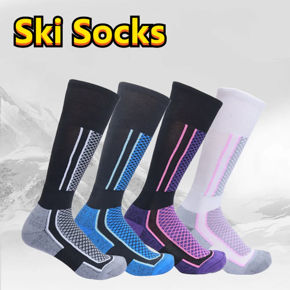 Thermal Winter Cotton Men Women Ski Socks Outdoor Sports Socks Snowboarding Cycling Adult Skiing Thicker Leg Warm High Elastic