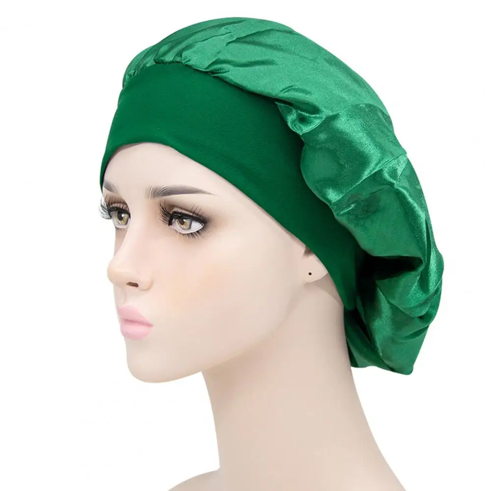 Wide Elastic Satin Stretchy Headband para Mulheres, Cap Sleep Night, Capô de Cabelo, Tampa do Chapéu, Diâmetro, 31cm