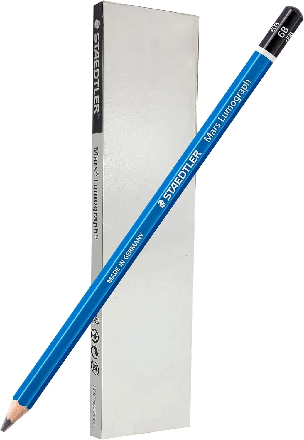 

6B Graphite Drawing Pencils Set of 6 - Smooth Shading for Artists & Students
