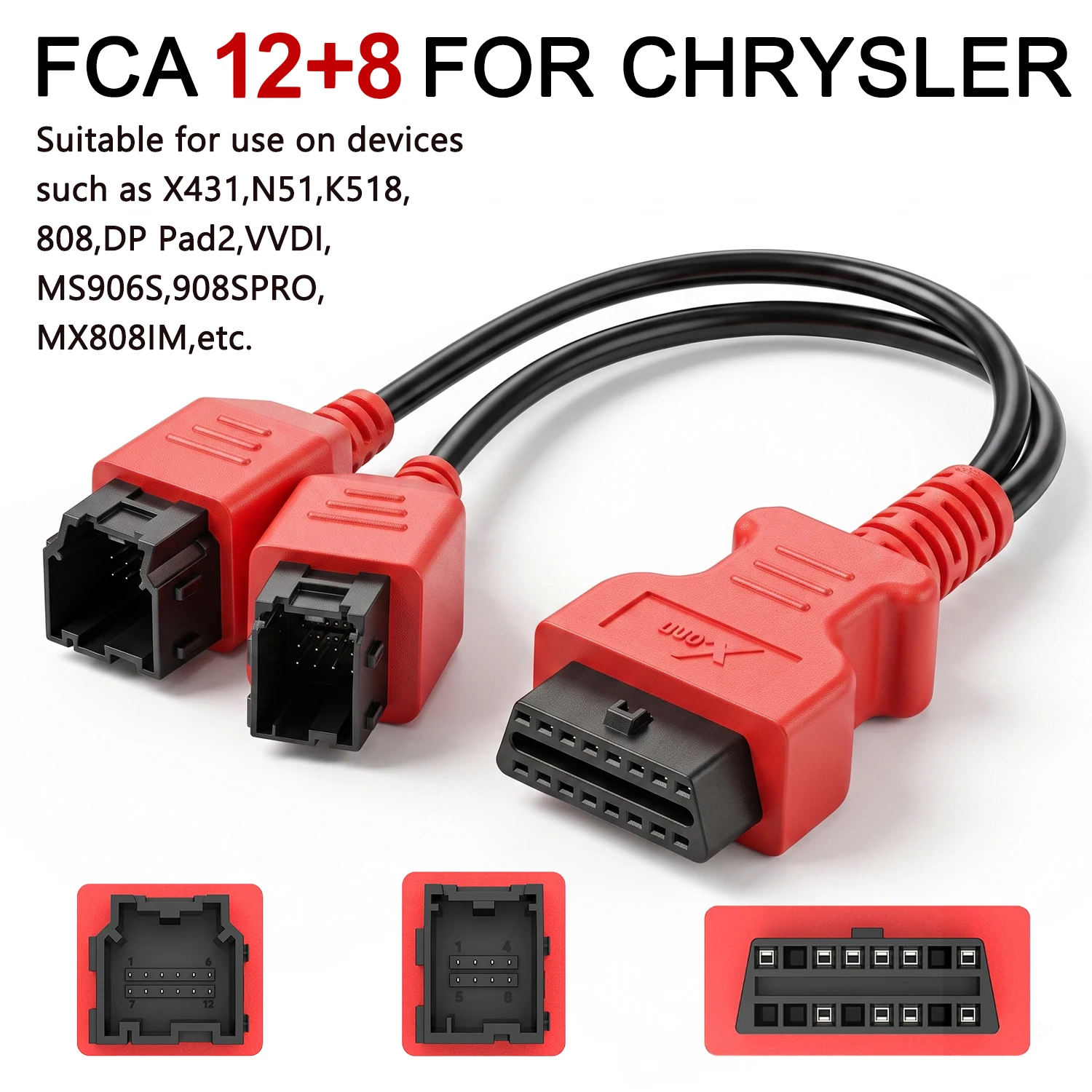 

FCA SGW Bypass Adapter for Autel MaxiSys / Launch X431 – OBD2 Security Gateway Unlock Tool for Chrysler Jeep Dodge Ram (2018+)