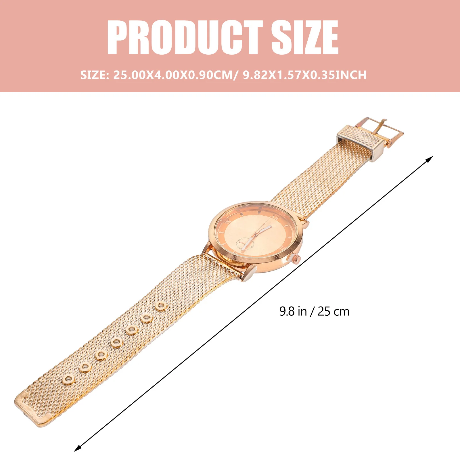 ساعة يد نسائية من خليط معدني بتصميم رشيق، ساعة يد نسائية بنمط مطابقة لطلاب المكتب