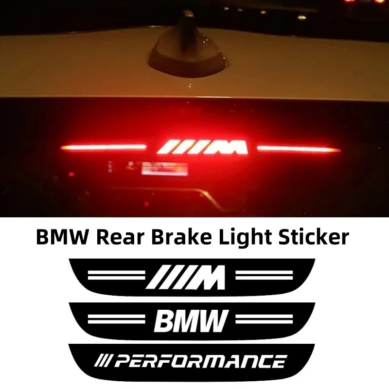 

For BMW Rear Brake Light Sticker Smoke Tint Effect Decal for 3 5 7 Series F G Chassis Easy Install Third Brake Light Cover