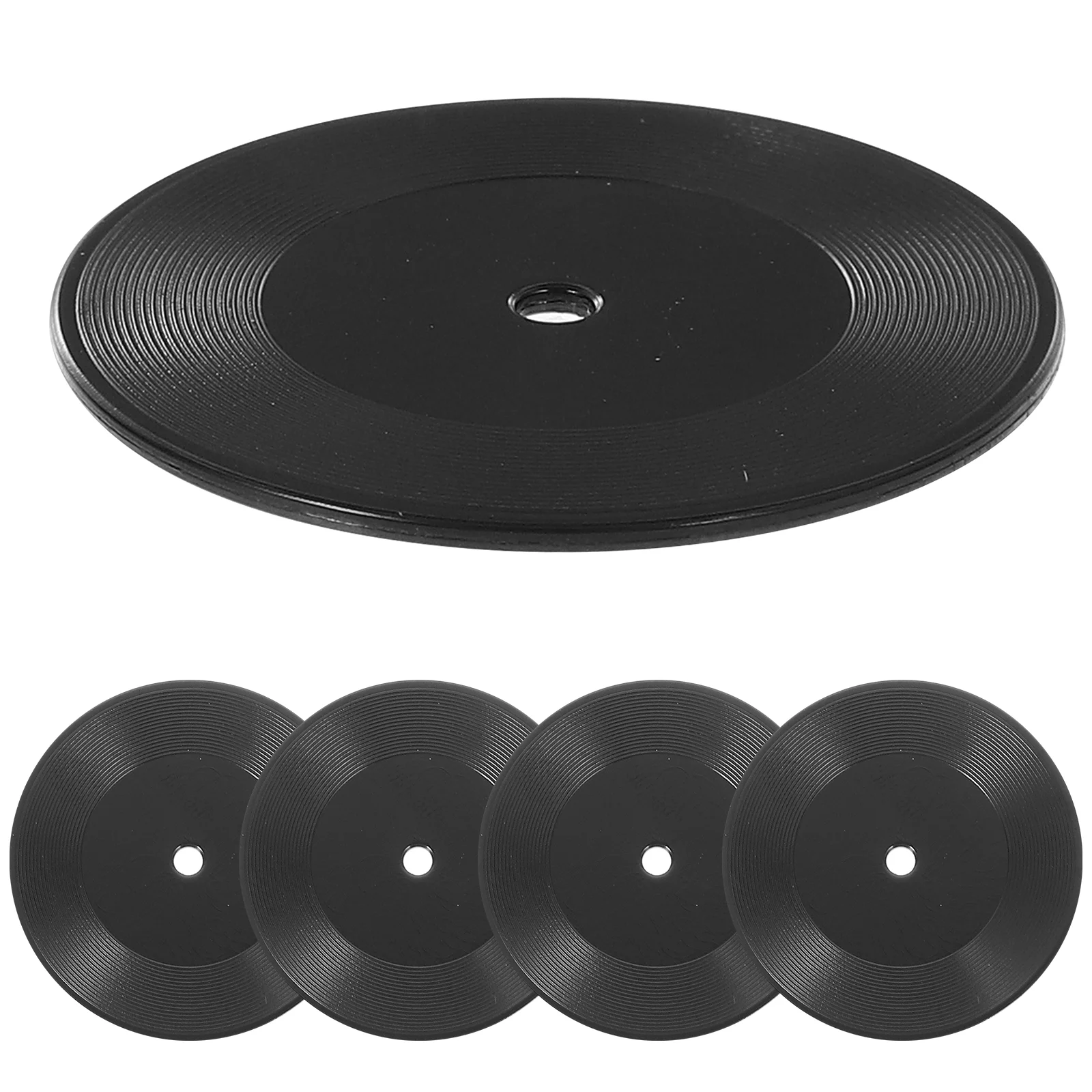 

12 Pcs Mini Record Model House Decoration Plastic Miniatures Home Decor Vintage Record nament Mini Phonograph Supply