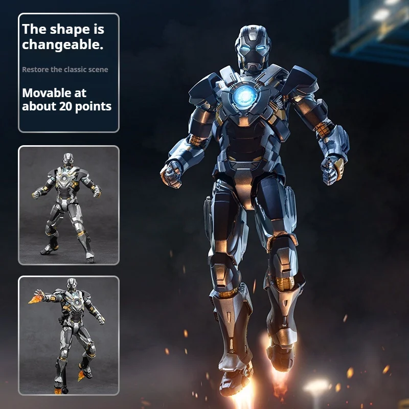 Nuevo juguete Zd de 18cm Iron Man Mk24, figuras de acción móviles no brillantes, decoraciones coleccionables de escritorio, modelo de juguete, regalos de cumpleaños