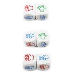 Funny 2Pcs Finger Guessing Game Dice Rock Paper Scissors Game Toys Scissors Stone Boson Family Party Board Games