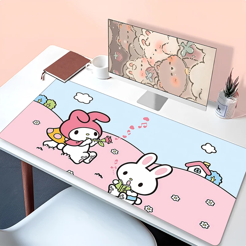 Kawaii Mouse pad M-my M-melody Computer Speed type carpet mat for e-sports players Laptop Keyboard Mousepad Office Desk Mat