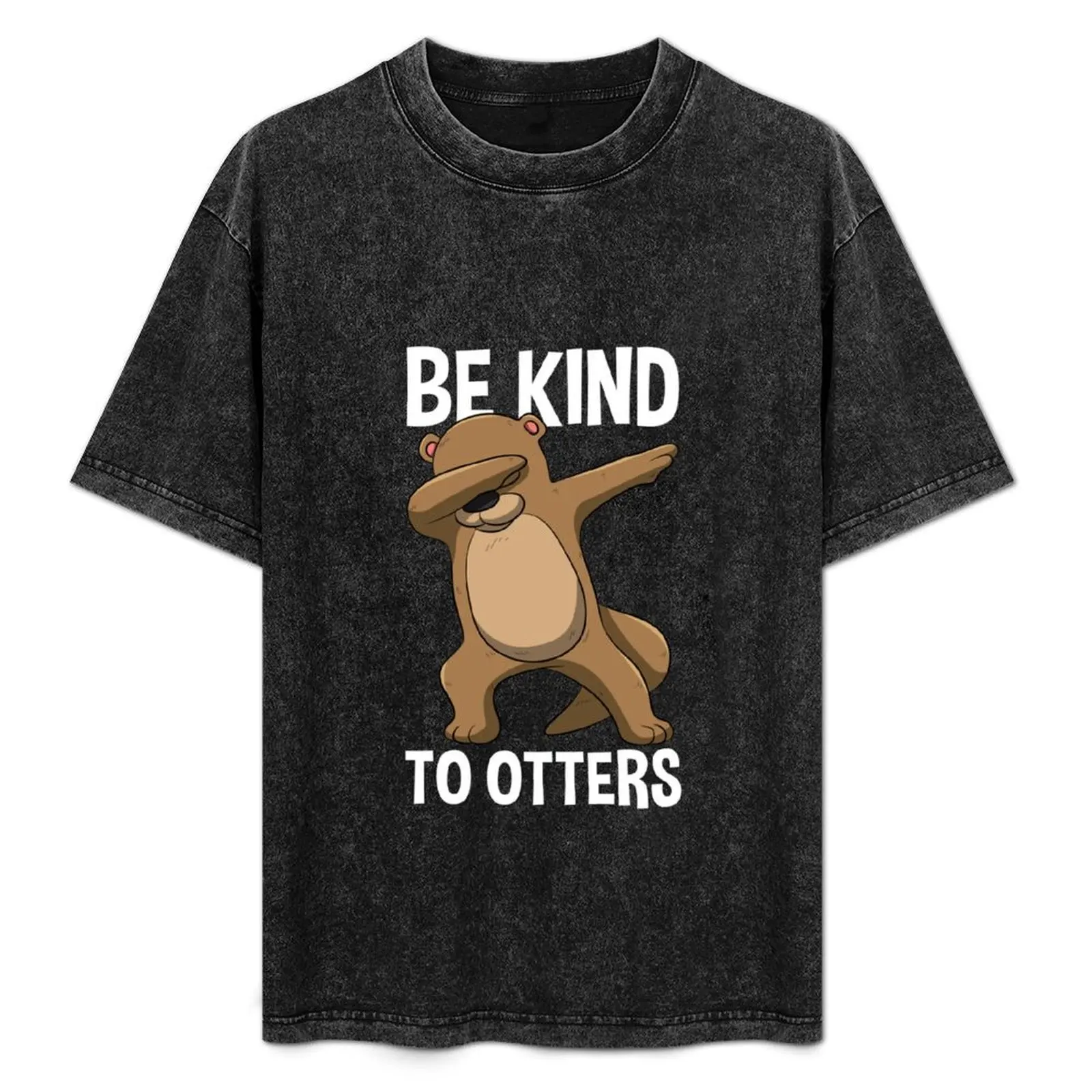 

Be Kind To Otters T Shirt Puns Wordplay Pun Gift T-Shirt Large Size Soft Cotton T-Shirt