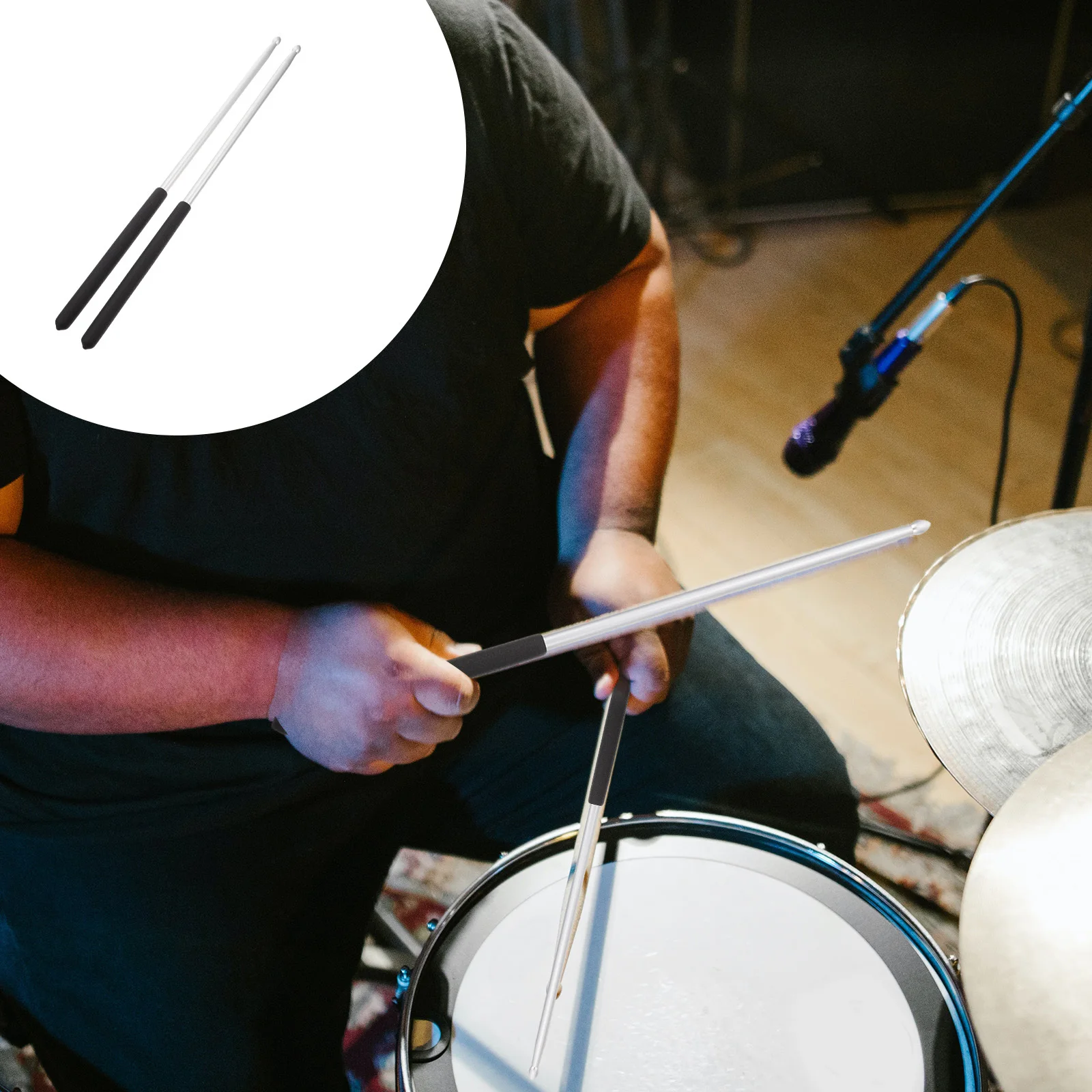 

2Pcs Aluminum Alloy Drum Sticks Professional Grade Balanced Weight for Beginners Musicians Portable Drum Set Playing Tools