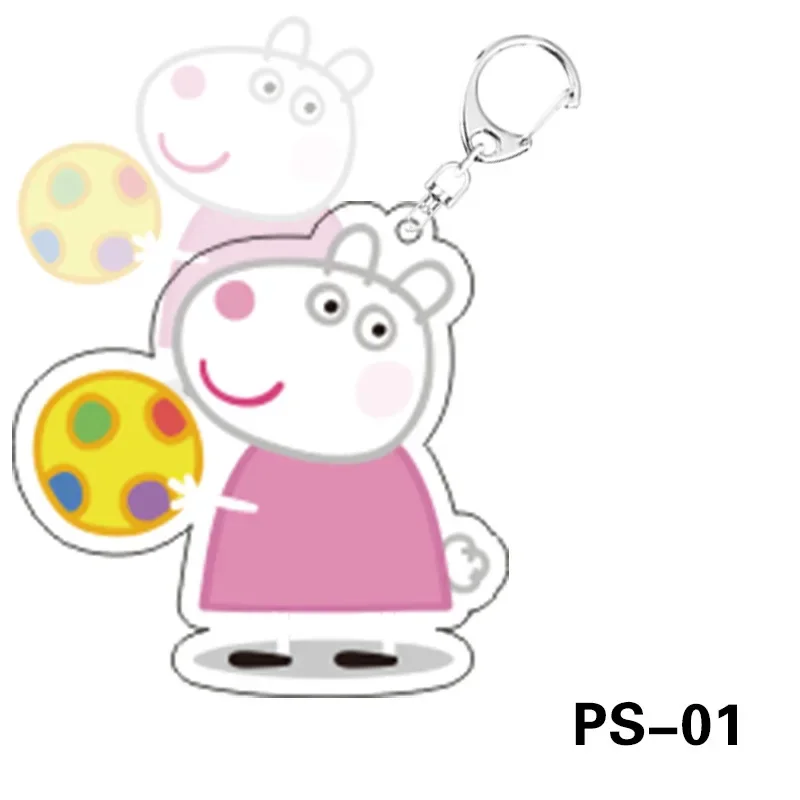 Peppa Pig George acrylic cartoon key chain student bag luggage pendant decoration children birthday gift