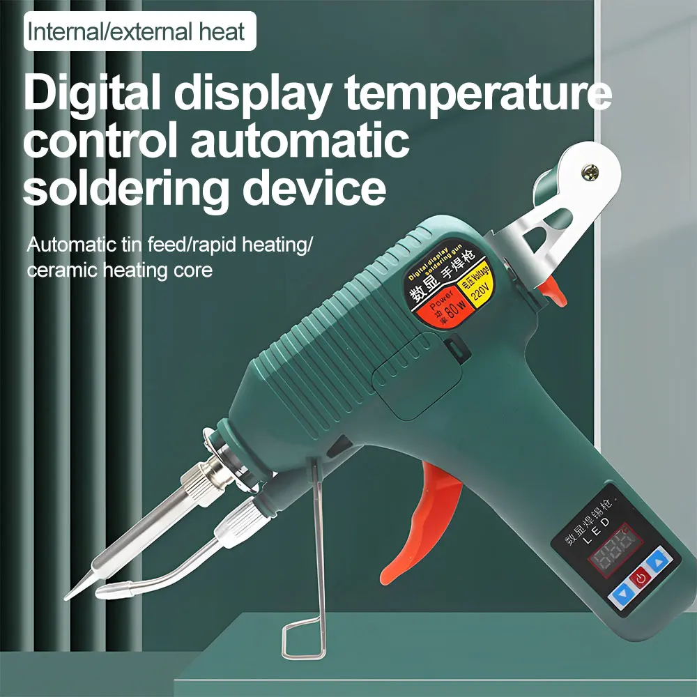 Imagem -02 - Display Digital Pistola de Ferro de Solda Temperatura Ajustável Envio Automático Estanho Reparação Ferramenta Faça Você Mesmo 180520 °c 80 w 120w