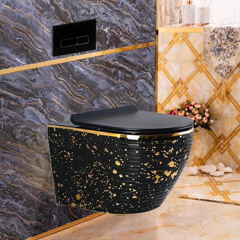 Wall-mounted toilet Small apartment Wall row hidden water tank Ceramic suspended toilet