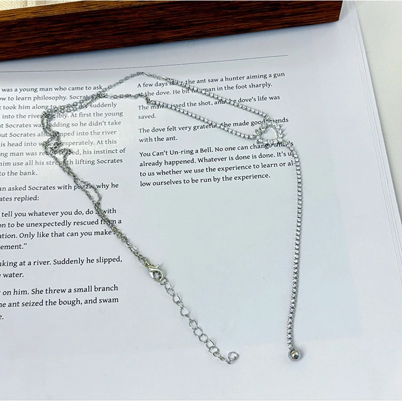 Liebe Quaste Kristalle Anhänger Legierung Schlüsselbein Kette Frauen Licht Luxus Personalisierte Halsketten Mode Schmuck – Detail 6