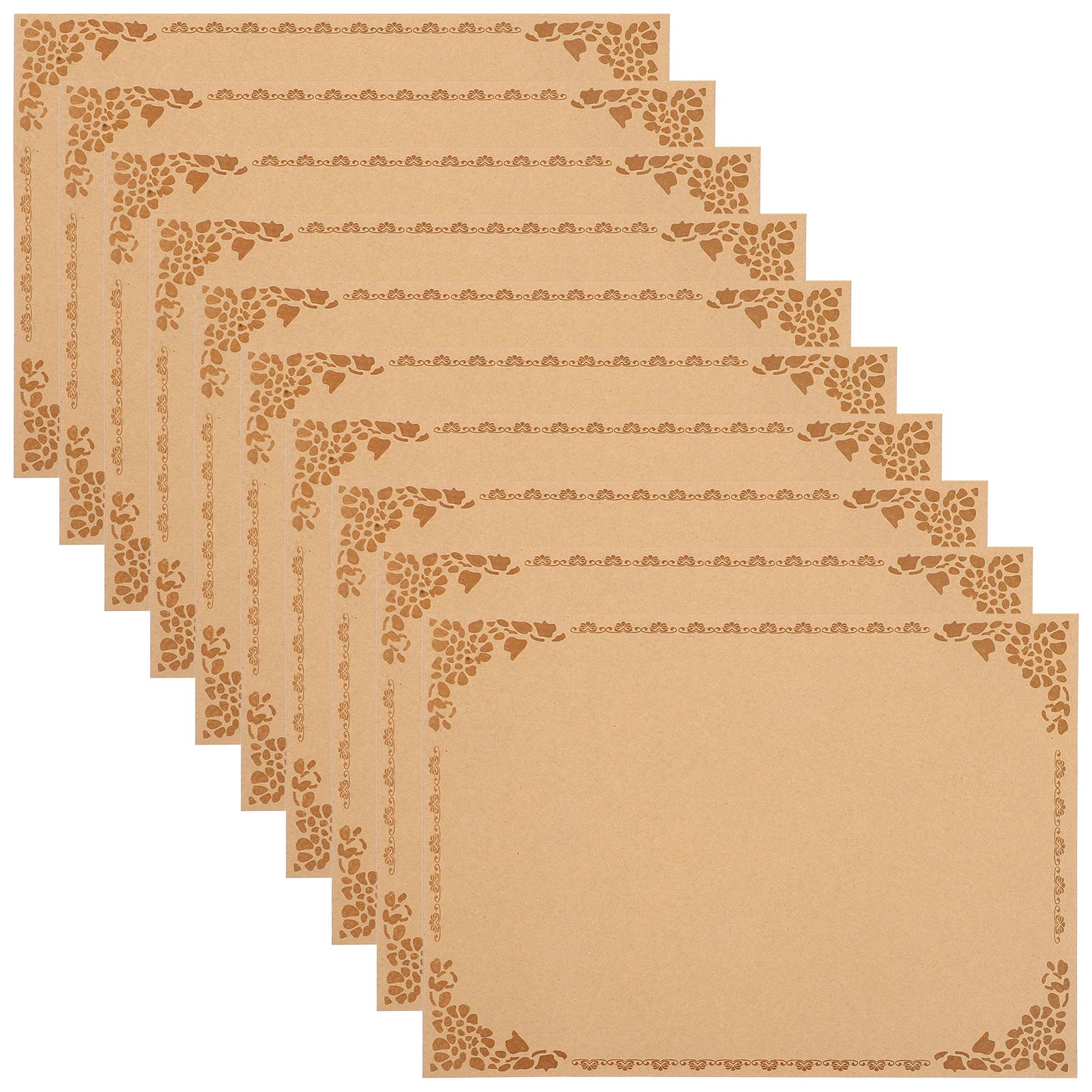 

10 Pcs Honor Certificate Paper Blank Writable Diploma Award Printing School Business Students Academic Stationery