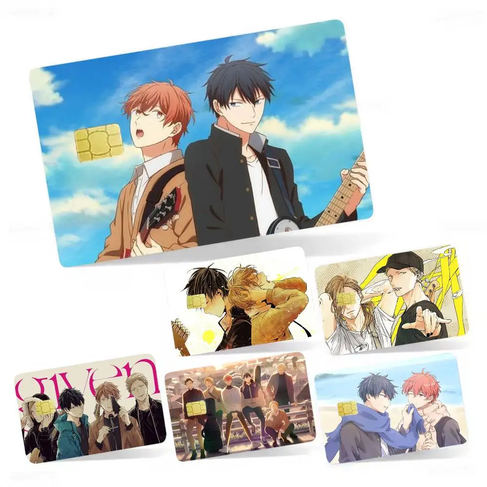 

Japanses cartoon given 4pcs 1Set Card Stickers Small Waterproof Chip 4PCS Card Sticker Anti-Scratch