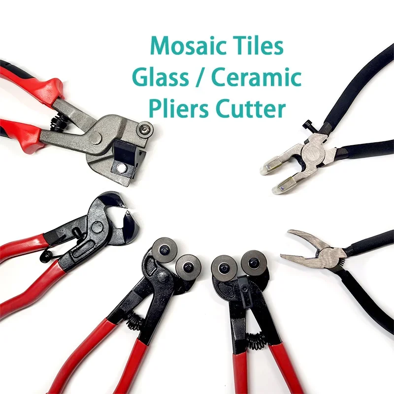 DIY Mosaic Block Ceramic Tile Cutter Two Round Wheels Cutter Flat Crystal Glass Pliers DIY Art and Crafts Materials Wire Peeler