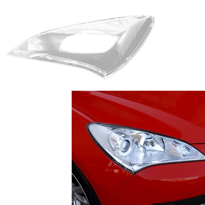 For Hyundai Rohens Coupe 2009 2010 Headlight Shell Lamp Shade Transparent Lens Cover Headlight Cover