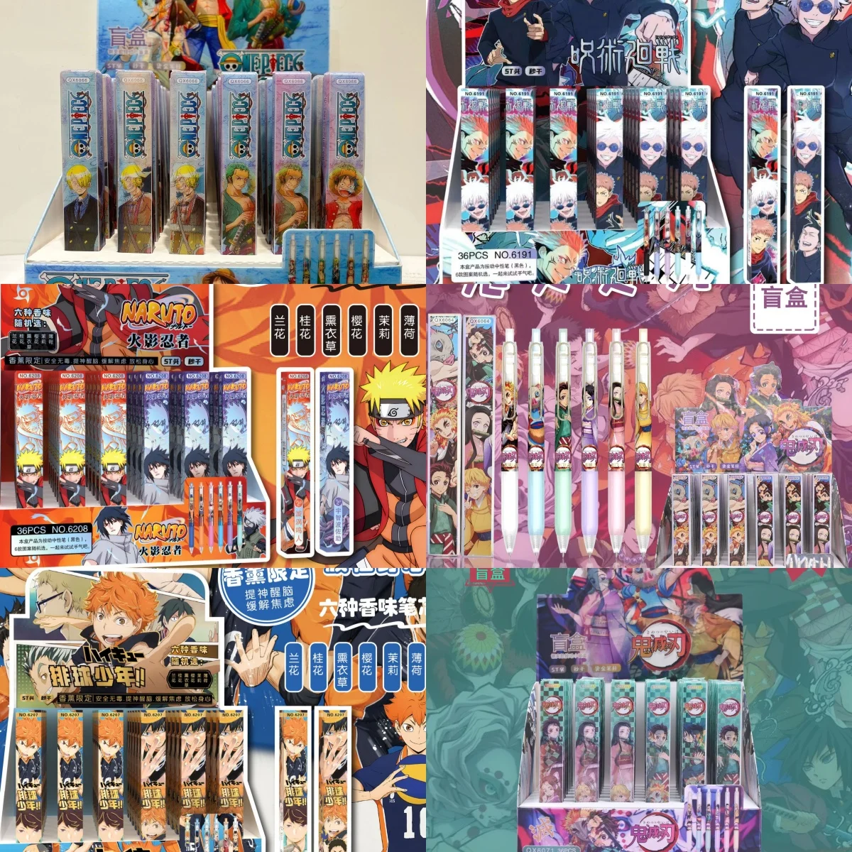 Коллекционная ручка-сюрприз Demon Slayer Kizuna Naruto: Аниме-персонажи, 1 шт., случайный выбор, подарок для детей, канцелярские товары