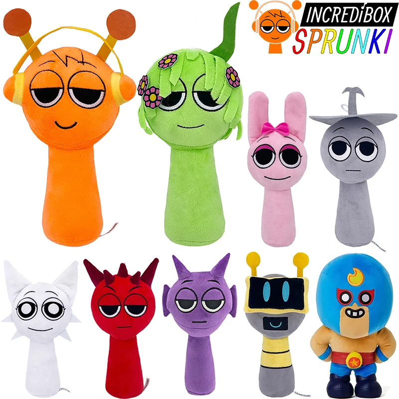 Incredibox Sprunki Plush Music Horror Game Character Oren Vineria Raddy Pinki Sky Anime Stuffed Plushie Toy Kids Christmas Gift