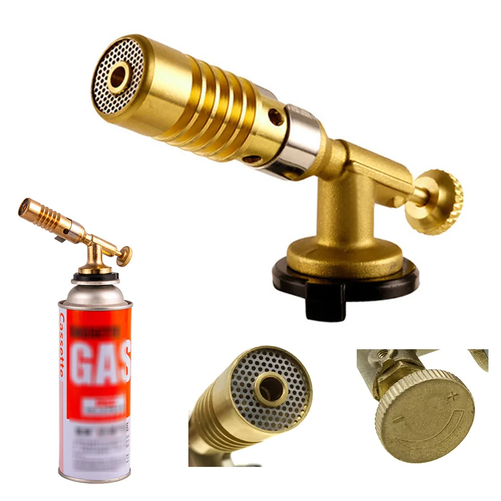 

Gas Burner Flame Torch Connector Flame Gun Blowtorch Cooking Soldering Butane AutoIgnition Gas-Burner Lighter Heating Camping