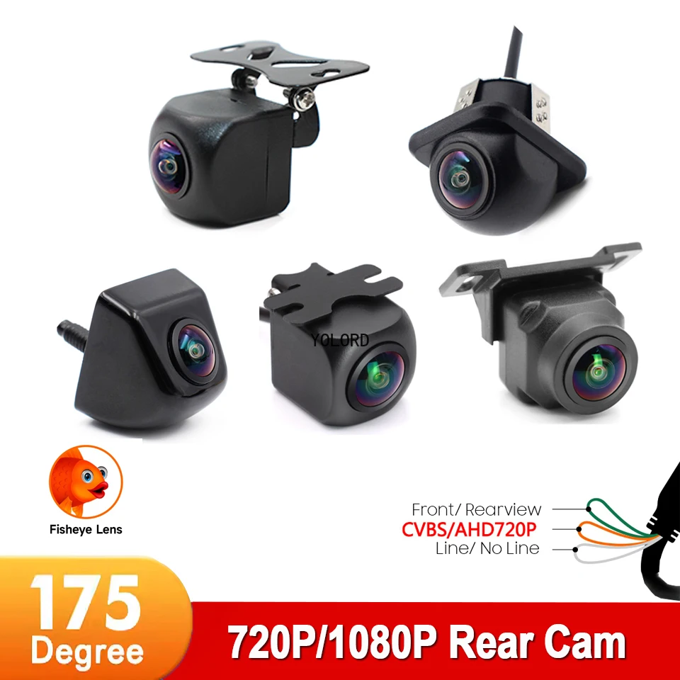 

Ahd 720P/1080P Night Vision Fisheye Car Vehicle Reverse Camera Rear View Reverse Camera Front Parking Cameras Aid