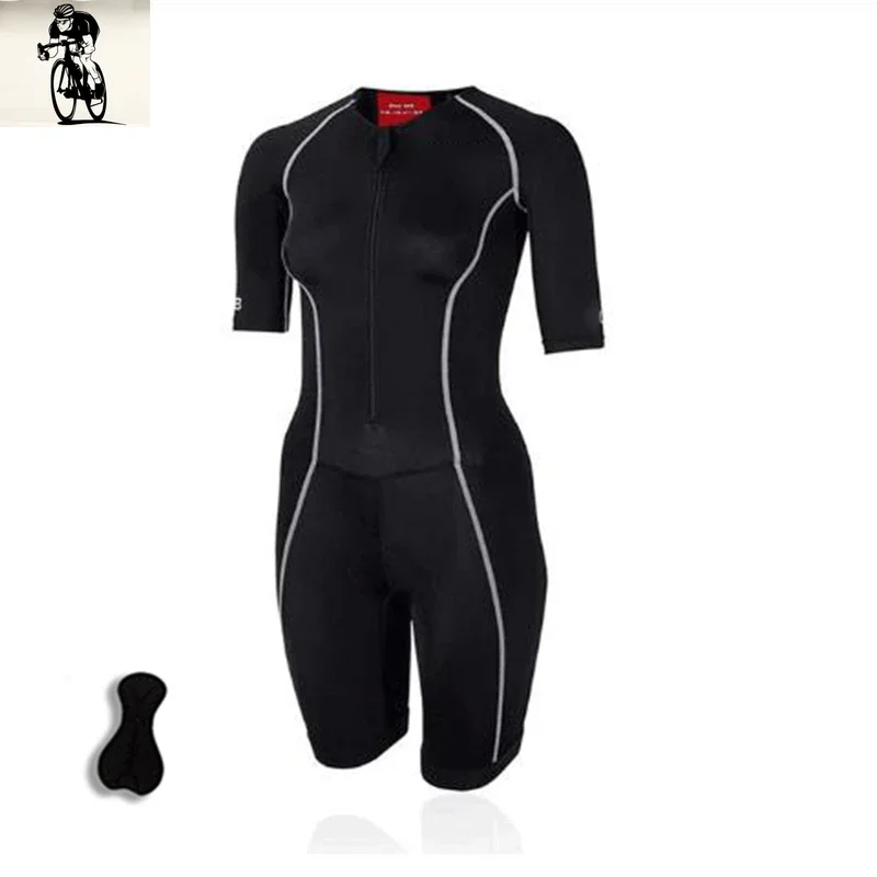 OEM Customized Cycling Wear Sets,2025 High Quality Sponge Padded Cycling Clothing Triathlon Suits,  Women's  Triathlon Jumpsuit