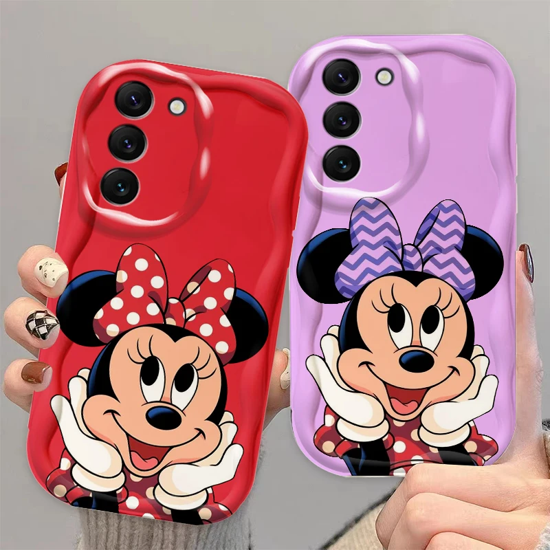 Disney Minnie Cute For Samsung S24 S23 S21 S20 Ultra Plus FE A73 A72 A71 A51 A31 A05S A05 A04 5G Wave Oil Back Phone Case