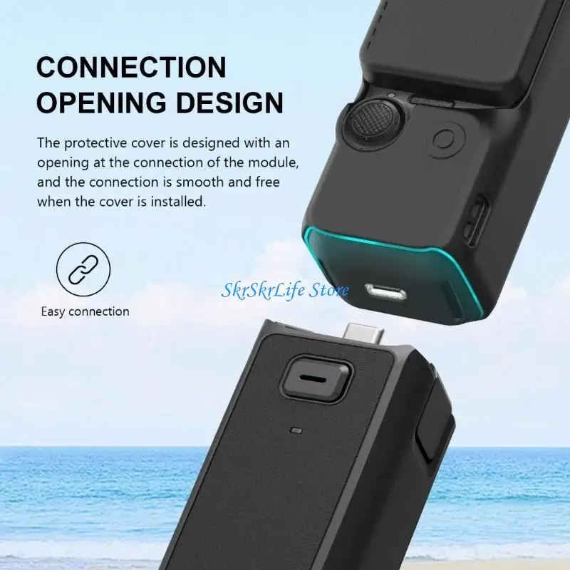 

E65E Silicone Protective Case for Pocket 4 Waterproof Protective Cover Camera Protector Sleeve Case Protector Accessories