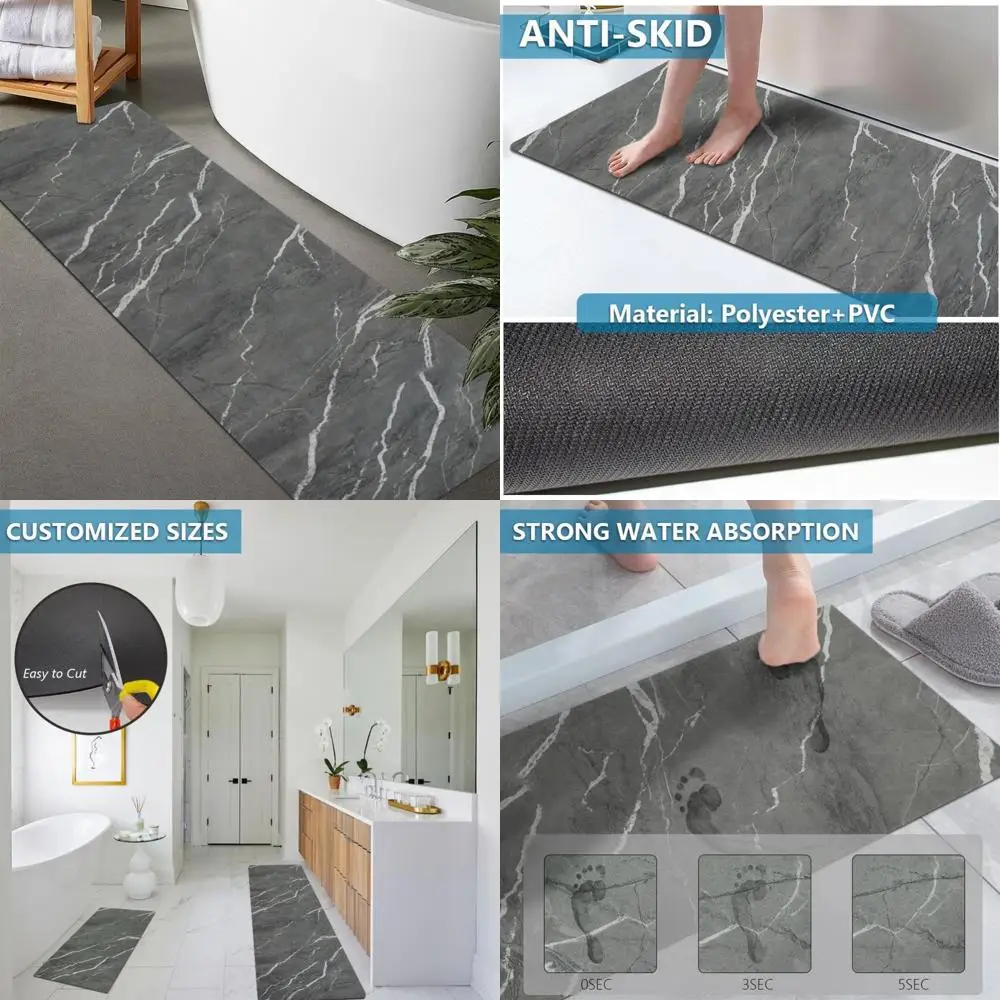 

Резиновые нескользящие, быстросохнущие, впитывающие тонкие коврики для ванной на заказ — идеально подходят для дверных проемов, моющиеся коврики для ванной комнаты.