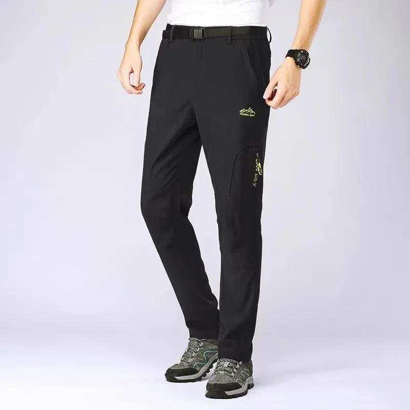 Pantaloni da alpinismo da uomo pantaloni Cargo da caccia multitasche impermeabili ad asciugatura rapida all'aperto pratici pantaloni da viaggio da pesca