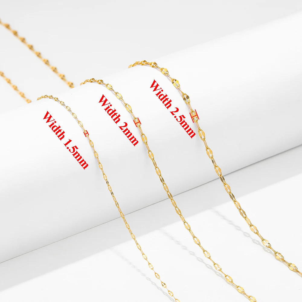 

Плоская Золотая овальная кабельная цепь из нержавеющей стали, ширина 2 мм, фурнитура «сделай сам» для изготовления ювелирных изделий, рукоделие, изготовление ожерелья, 2 метра