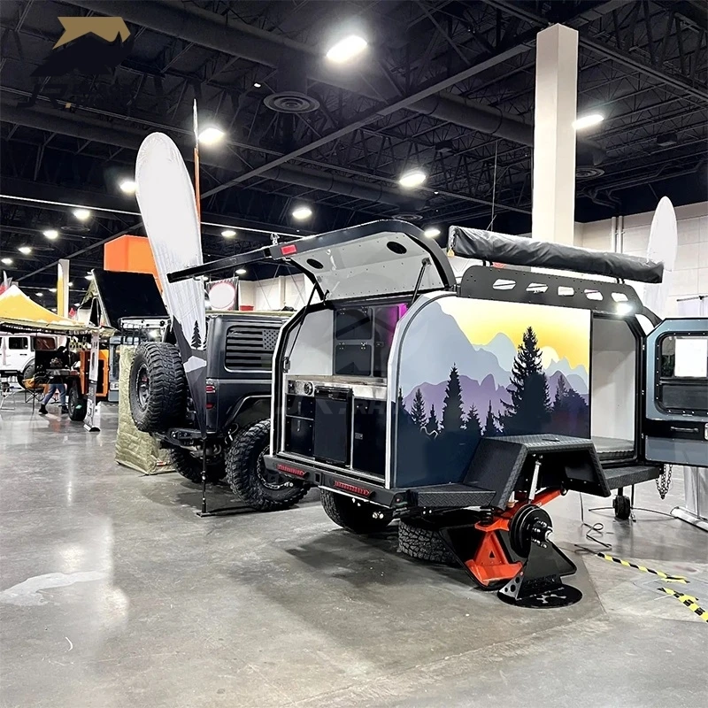 Bicicleta Camper remolque durmiente camioneta todoterreno Camping Rv caravana remolque todoterreno remolque Camper juguete Hauler Otr