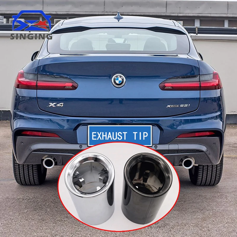 

accessories original muffler end pipe exhaust tip Tail throat decoration auto parts spares For BMW X3 G01 X4 G02 2019 2020 2021