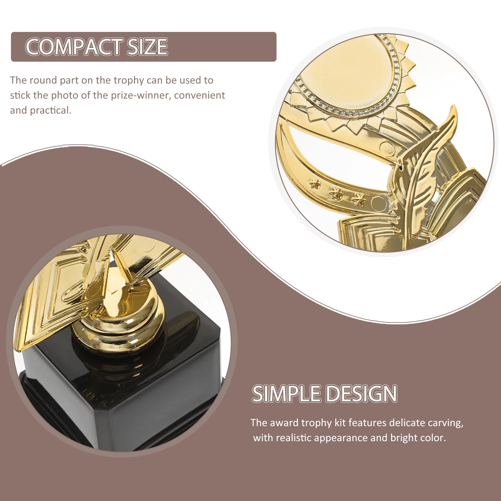 

Creative Graduation Trophy Golden Plastic Award Doctor Statue Party Reward Trophy Cake Decoration Competition Reward