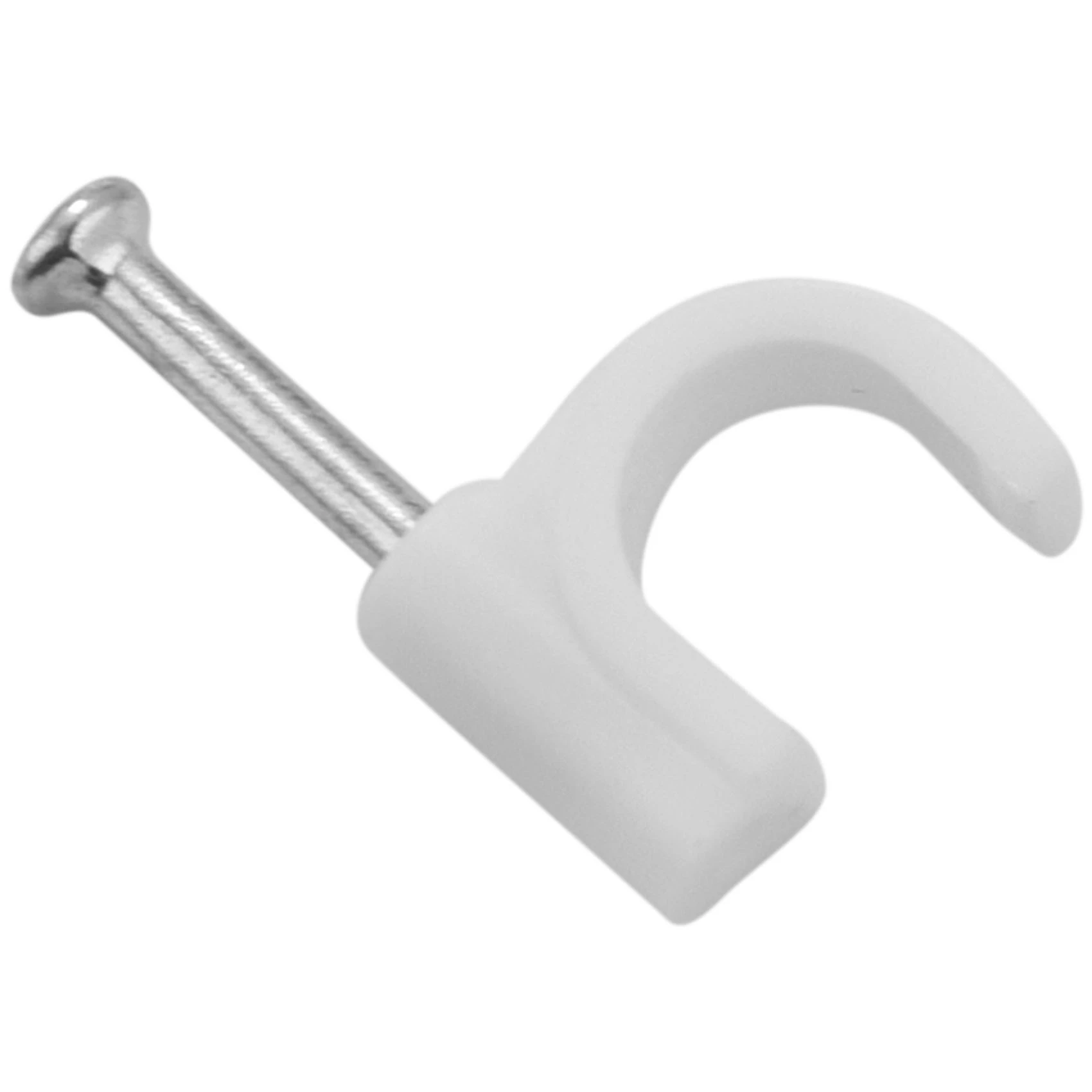 ABJN-300 Pieces Of Cable Staples Clip Wall Wire Nail Fixture For Ethernet Cable Rg6 Rg59 Cat5 Cat6 Rj45 Tv Wire Cable 7Mm White