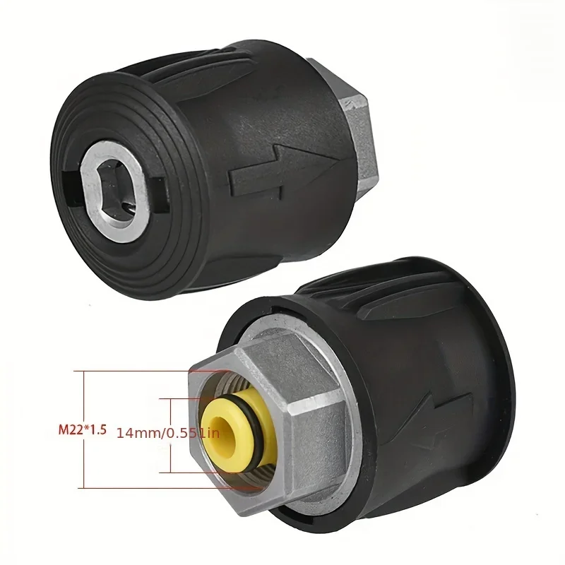 Für KARCHER / Nilfisk / BOSCH / PARKSIDE / Lavor Hochdruckreiniger-Adapter, M22-14mm Schnellanschluss, O-Ring Auslaufsicherer Ersatz F – Detail 1