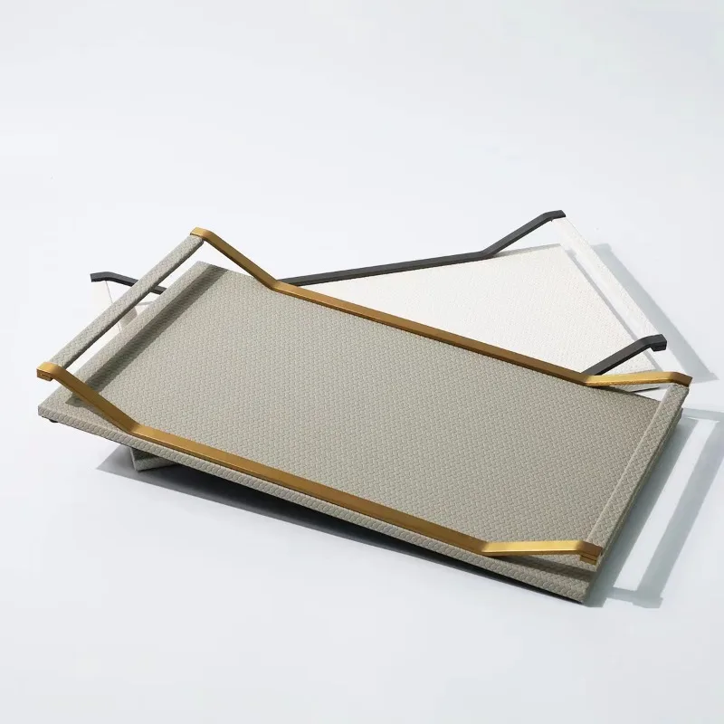 

High-end simple modern dining room black tray ornament model room office bedroom study living room desktop entrance