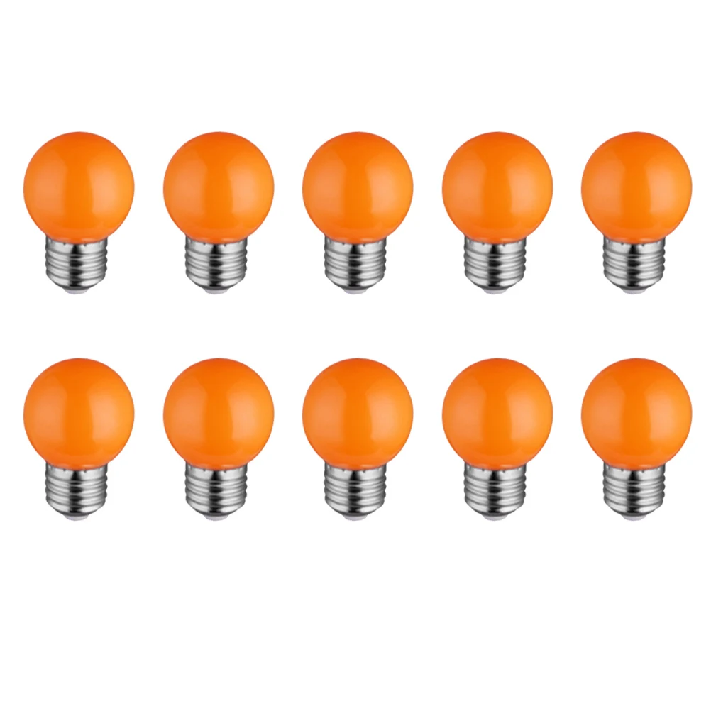 

10 Pcs Colorful LED Bulbs Bright Light Waterproof E27 Lamp Outdoor Party Christmas Decorations Festive Atmosphere Lawn Garden
