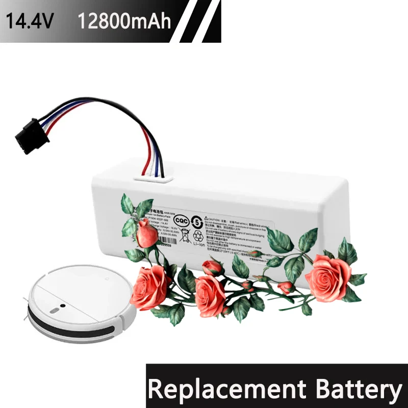 AIMJIN 12800mAh 14.4V بطارية ليثيوم أيون بديلة لشاومي مكانس كهربائية للكنس P1904 4S1P MM