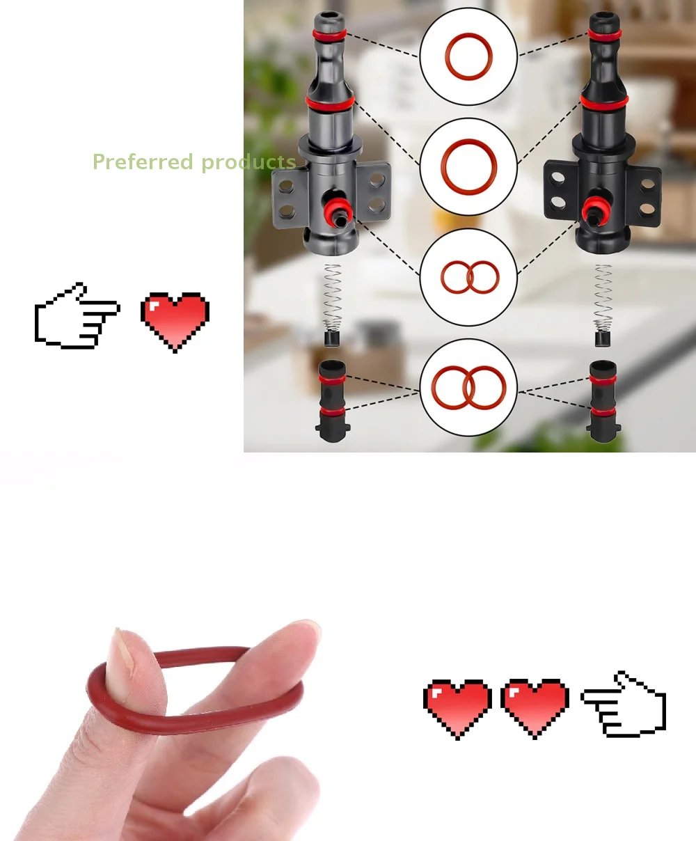 Replacement Silicone Steam Seal Rings for Delonghi Group Espresso Machinery, fits EAM Esam ECAM ORM Models